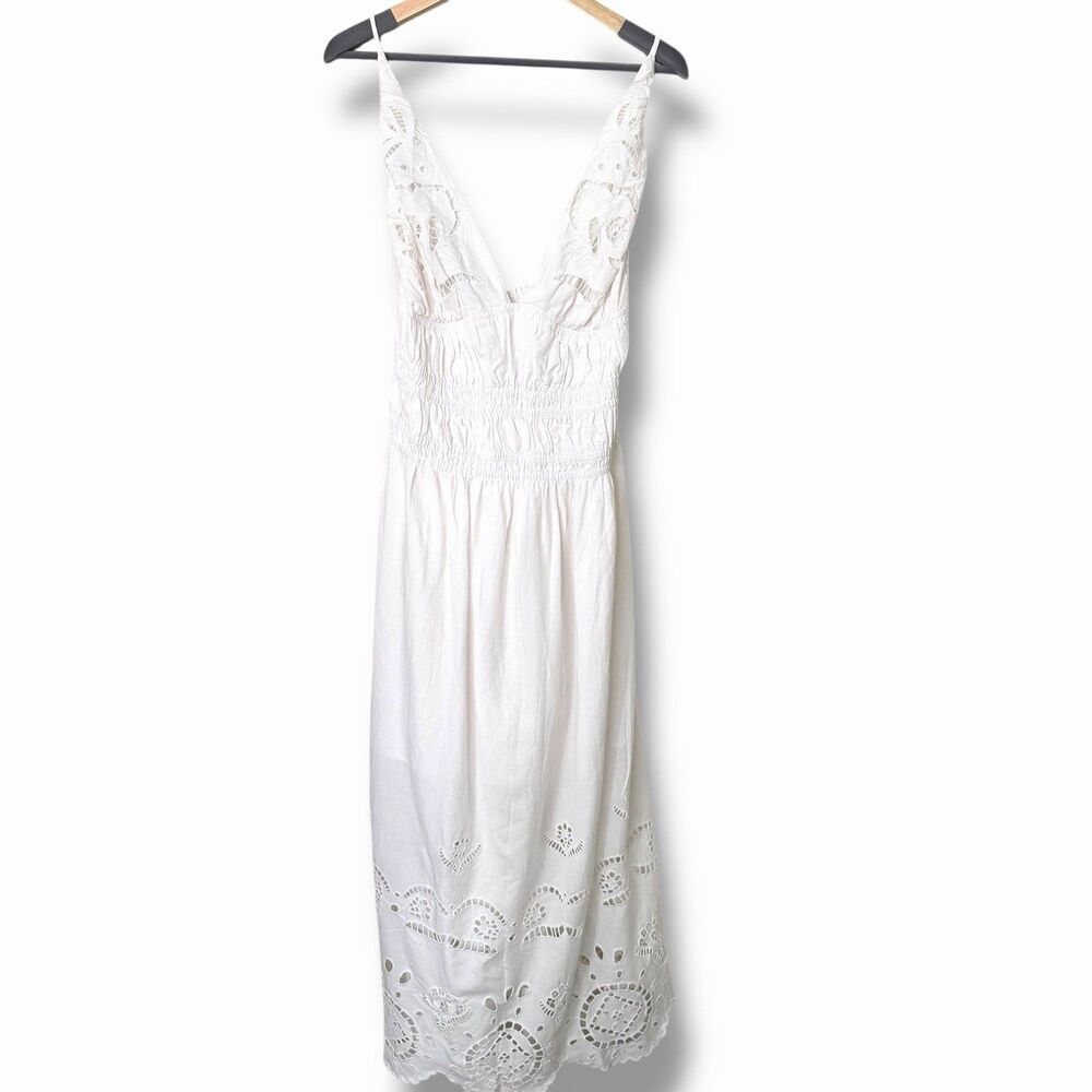 NWT Future Collective Women's Eyelet Maxi A-Line Dress XL Beach Vacation Resort - Picture 10 of 15